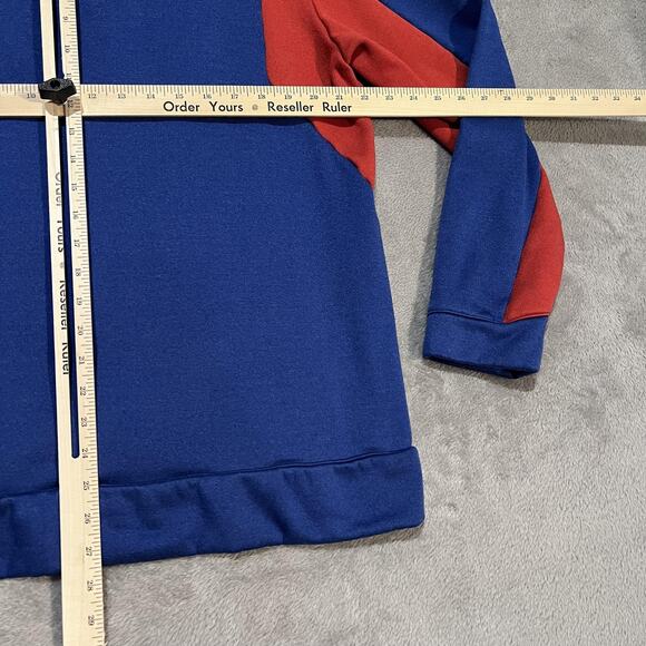 Kansas Jayhawks Hoodie Mens Large NCAA Basketball ClimaWarm Pullover Adidas - Picture 9 of 9